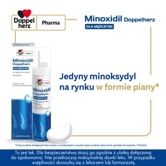Minoxidil Doppelherz Dla mężczyzn 50 mg/g, piana na skórę, 60 g USZKODZONE OPAKOWANIE - 3 - zdjęcie produktu