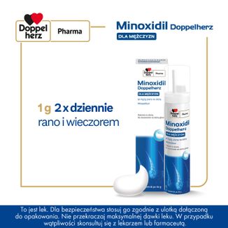 Minoxidil Doppelherz Dla mężczyzn 50 mg/g, piana na skórę, 60 g USZKODZONE OPAKOWANIE - 4 - zdjęcie produktu