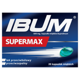 Ibum Supermax 600 mg, 20 kapsułek miękkich - miniaturka zdjęcia produktu