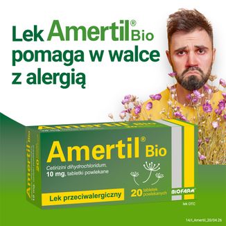 Amertil Bio 10 mg, 20 tabletek powlekanych - 3 - zdjęcie produktu