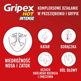 Gripex Hot Intense 1 g + 50 mg + 12,2 mg, 12 saszetek - 4 - zdjęcie produktu