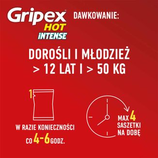 Gripex Hot Intense 1 g + 50 mg + 12,2 mg, 12 saszetek - 5 - zdjęcie produktu