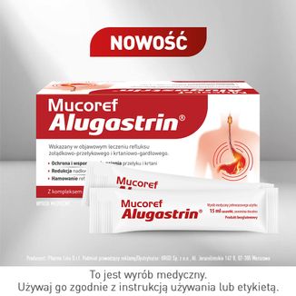 Mucoref Alugastrin, 15 ml x 14 saszetek - 2 - zdjęcie produktu
