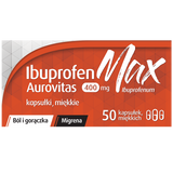 Ibuprofen Max Aurovitas 400 mg, 50 kapsułek miękkich - miniaturka zdjęcia produktu