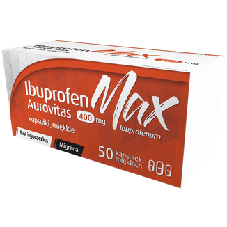 Ibuprofen Max Aurovitas 400 mg, 50 kapsułek miękkich - 2 - zdjęcie produktu