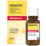 Vigantol 20 000IU, krople doustne, roztwór, 30 ml USZKODZONE OPAKOWANIE - miniaturka zdjęcia produktu