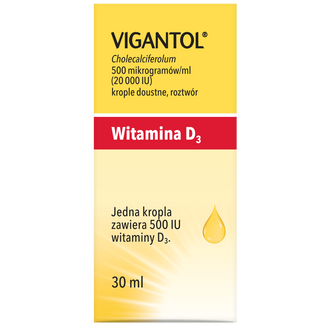 Vigantol 20 000IU, krople doustne, roztwór, 30 ml - 2 - zdjęcie produktu