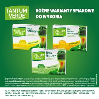 Tantum Verde 3 mg, smak miętowy, 20 pastylek twardych - 4 - zdjęcie produktu
