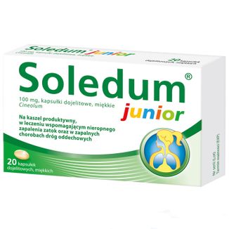 Soledum Junior 100 mg, 20 kapsułek - 3 - zdjęcie produktu