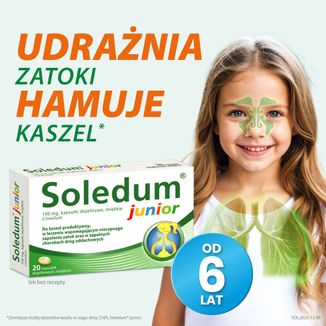 Soledum Junior 100 mg, 20 kapsułek - 2 - zdjęcie produktu