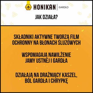 Honikan Gardło, 2-fazowe pastylki do ssania dla dzieci od 6 lat i dorosłych, smak cytrynowy, 16 sztuk - 6 - zdjęcie produktu