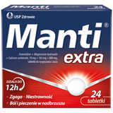 Manti Extra 10 mg + 165 mg + 800 mg, 24 tabletki do rozgryzania i żucia - miniaturka zdjęcia produktu
