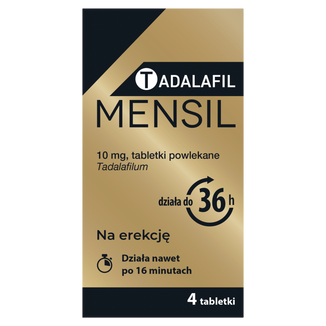 Tadalafil Mensil 10 mg, 4 tabletki powlekane - 2 - zdjęcie produktu