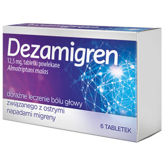 Dezamigren 12,5 mg, 6 tabletek powlekanych - zdjęcie produktu
