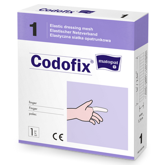 Matopat Codofix 1, elastyczna siatka opatrunkowa, niejałowa, 1 cm x 1 m, 1 sztuka - zdjęcie produktu