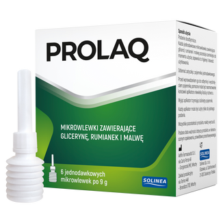 Prolaq, mikrowlewki doodbytnicze z gliceryną, rumiankiem i malwą, 9 g x 6 sztuk - 2 - zdjęcie produktu
