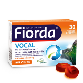 Fiorda Vocal, smak pomarańczowy, 30 pastylek do ssania - 3 - zdjęcie produktu