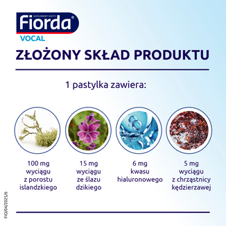 Fiorda Vocal, smak pomarańczowy, 30 pastylek do ssania - 4 - zdjęcie produktu