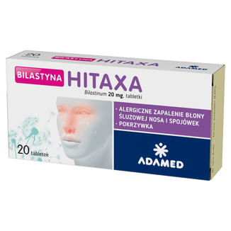 Bilastyna Hitaxa 20 mg, 20 tabletek - 2 - zdjęcie produktu