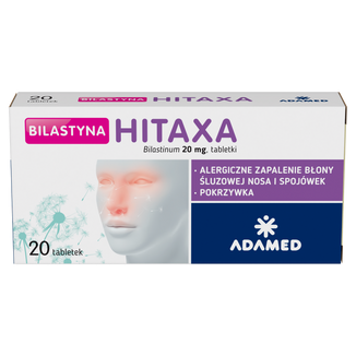 Bilastyna Hitaxa 20 mg, 20 tabletek - 3 - zdjęcie produktu