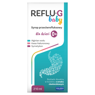 Reflu-G Baby, syrop przeciwrefluksowy dla dzieci, od urodzenia, 210 ml - zdjęcie produktu
