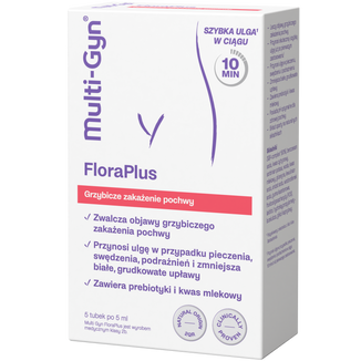 Multi-Gyn FloraPlus, żel dopochwowy, 5 ml x 5 aplikatorów - zdjęcie produktu