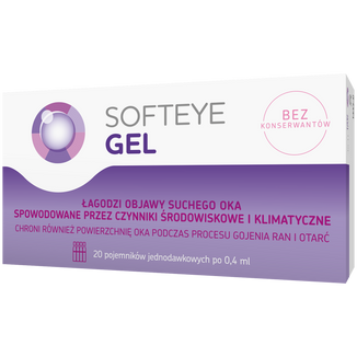 Softeye Gel, krople do oczu, 0,4 ml x 20 minimsów - zdjęcie produktu