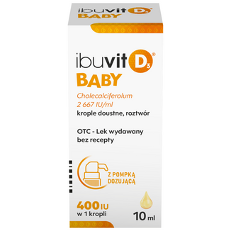 Ibuvit D3 Baby 2667 IU/ml, krople doustne, roztwór, 10 ml - 2 - zdjęcie produktu