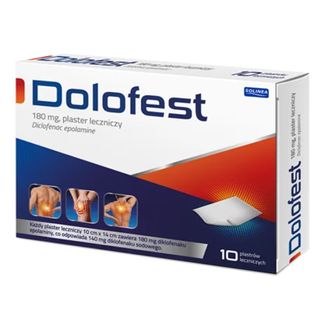 Dolofest 180 mg, plaster leczniczy, 10 sztuk - 2 - zdjęcie produktu