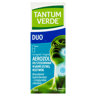 Tantum Verde Duo 1,5 mg + 5 mg/ml, aerozol, 15 ml - zdjęcie produktu