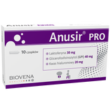 Anusir Pro, czopki doodbytnicze z laktoferyną, glicerofosfoinozytolem i kwasem hialuronowym, 10 sztuk - miniaturka zdjęcia produktu