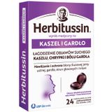 Herbitussin Kaszel i Gardło, smak porzeczkowy, 24 pastylki do ssania - miniaturka zdjęcia produktu