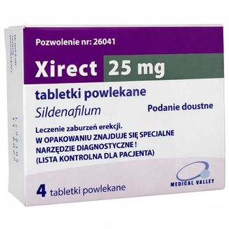 Xirect 25 mg, 4 tabletki - zdjęcie produktu