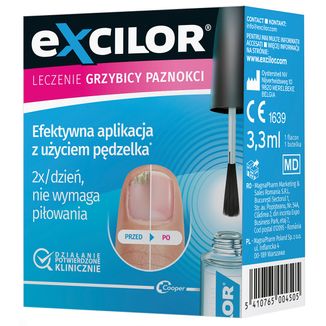 Excilor Leczenie grzybicy paznokci, płyn 3,3 ml - zdjęcie produktu