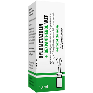 Xylometazolin + Dexpanthenol WZF (0,1 mg + 5 mg)/dawkę, aerozol do nosa, 10 ml - zdjęcie produktu