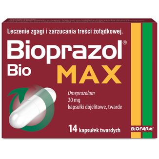 Bioprazol Bio Max 20 mg, 14 twardych kapsułek dojelitowych USZKODZONE OPAKOWANIE - zdjęcie produktu