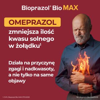 Bioprazol Bio Max 20 mg, 14 twardych kapsułek dojelitowych USZKODZONE OPAKOWANIE - 3 - zdjęcie produktu