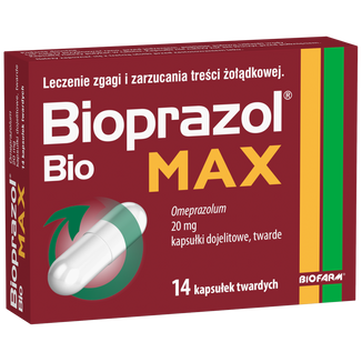 Bioprazol Bio Max 20 mg, 14 twardych kapsułek dojelitowych - zdjęcie produktu
