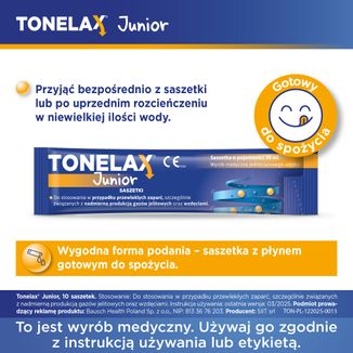 Tonelax Junior, płyn, 30 ml x 10 saszetek - 6 - zdjęcie produktu
