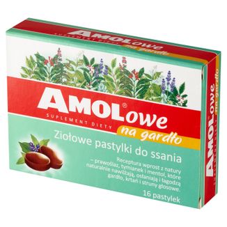 AMOLowe na Gardło, ziołowe pastylki do ssania, 16 sztuk - 3 - zdjęcie produktu