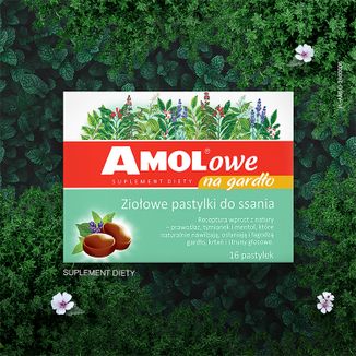 AMOLowe na Gardło, ziołowe pastylki do ssania, 16 sztuk - 4 - zdjęcie produktu