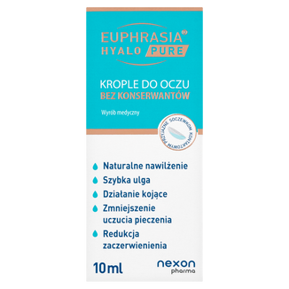 Euphrasia Hyalo Pure, krople do oczu, 10 ml - 2 - zdjęcie produktu