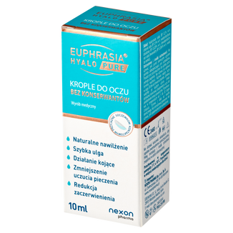 Euphrasia Hyalo Pure, krople do oczu, 10 ml - 3 - zdjęcie produktu