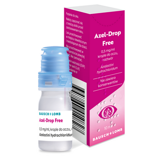 Azel-Drop Free 0,5 mg/ml, krople do oczu, roztwór, 10 ml - zdjęcie produktu