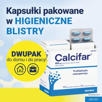 Calcifar 400 mg, 100 kapsułek - 5 - zdjęcie produktu