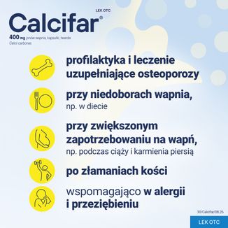 Calcifar 400 mg, 100 kapsułek - 6 - zdjęcie produktu