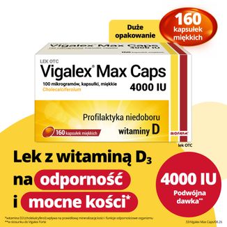 Vigalex Max Caps 4000 IU, 160 kapsułek miękkich - 2 - zdjęcie produktu